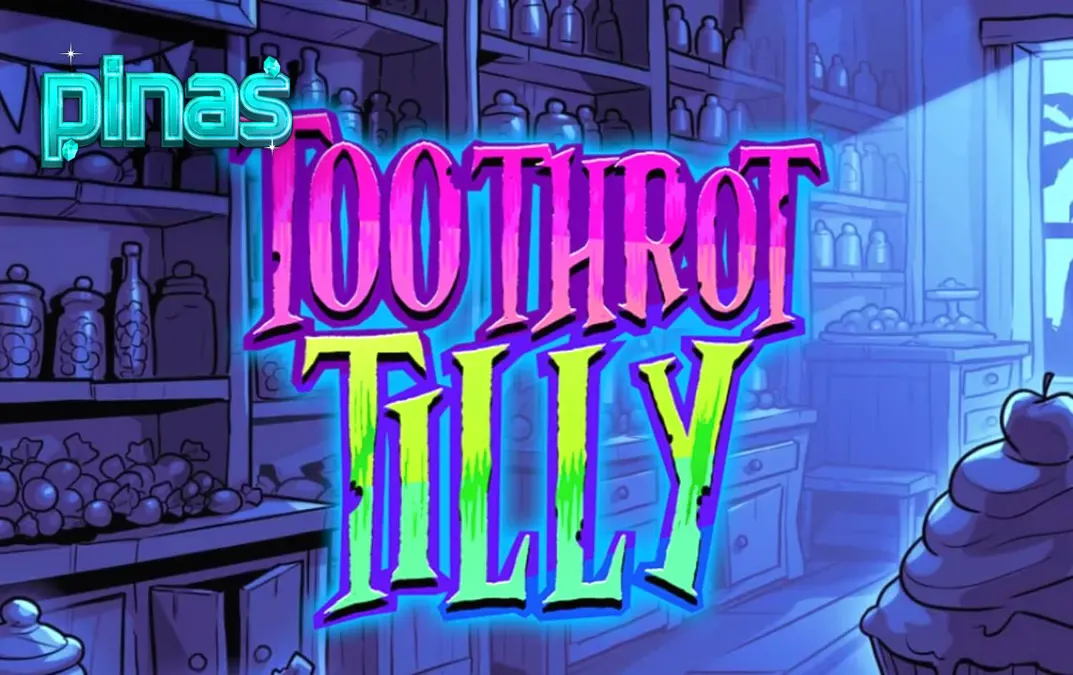 Toothrot Tilly slot game interface na may makukulay na kendi at karakter